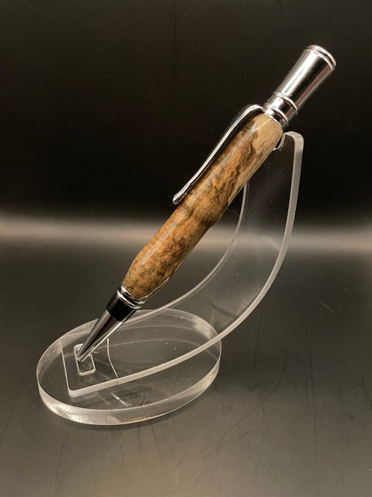 Hackberry Wood Executive Chrome Pen